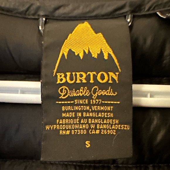 Burton Women’s Mid-length Down Jacket, size: small, colour: black. - Picture 3 of 3